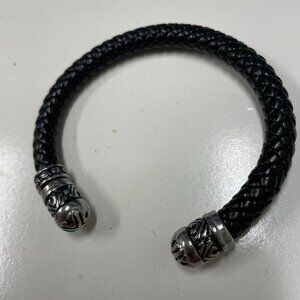 Leather and Metal Bracelet